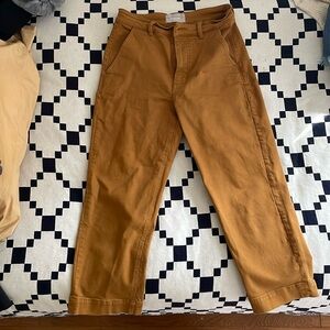 Everlane Straight Leg Crop Pant size 6 warm brown